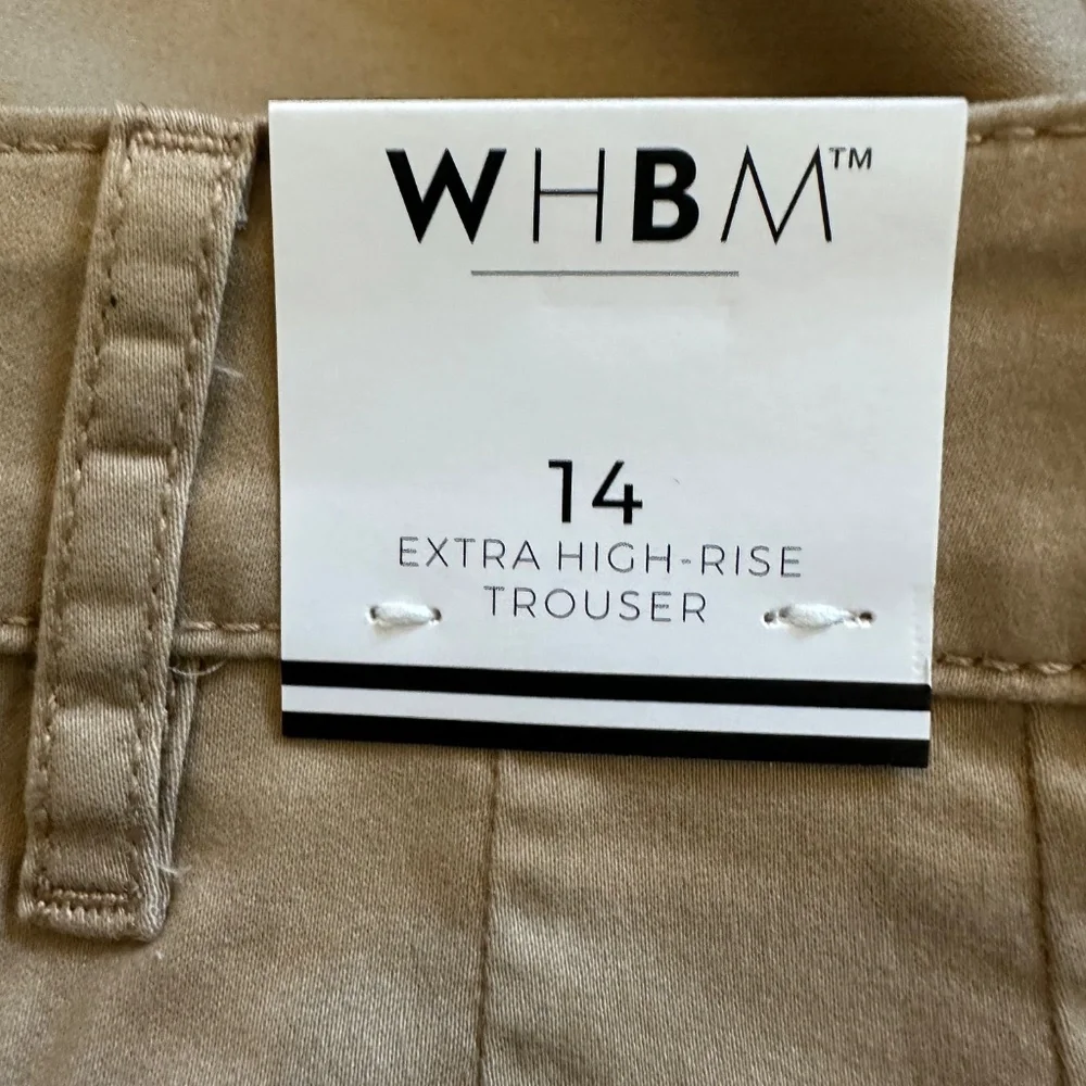 NWT-WHBM Extra High Rise Trouser-Tan Size 14‎